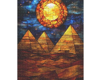 ステンドグラス エジプトピラミッド ジグソーパズル 300/500/1000