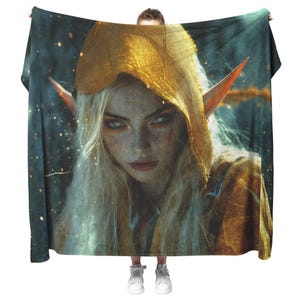 Blood Elf Rogue fleece sherpadeken gouden highlights zilveren reflecties Stealthy krachtig WoW-ontwerp