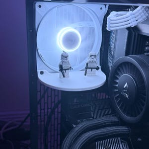 PC Fan Shelf, Fan Rack, Figure Shelf, PC Fan Cover, Mini Shelf for 120 mm 140 mm Fans, PC Modding