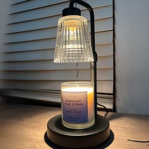 Candle Warmer Lamp with Timer Adjustable Height with Dimmer and Timer for Large and Small Candle Wax Melt Warmer for Jar Candle with 2 Bulbs