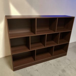 Modern 10 Cube Bookshelf, Open Shelf Wood Storage Unit, Bookcase Display Cabinet