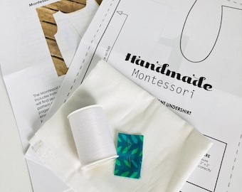 Sewing Kit & Video Tutorial - Undershirt Kit for Montessori Infant Undershirt - includes Sewing Pattern and Materials