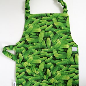 Cooking and Food Prep Aprons Toddler & Child Size Cucumbers