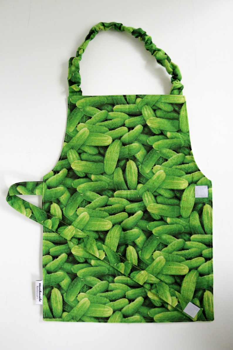 Cooking and Food Prep Aprons Toddler & Child Size Cucumbers