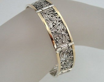 Payment Plan Link - for  Cristina -Final Payment - Stunning 9k Yellow Gold & Silver Bracelet (s b1130)