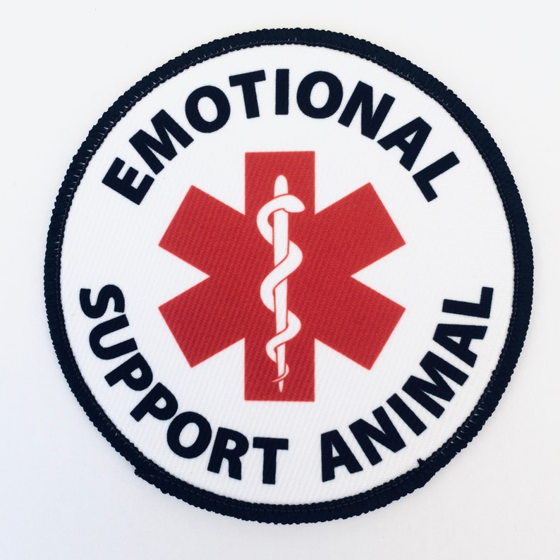 Emotional Support Animal Patch ESA Vest Patch With HOOK Etsy