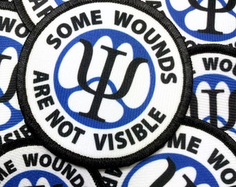 Some Wounds Are Not Visible Disability Awareness Patch | Jacket, Dog Harness Wheel Chair Patches | VELCRO® Brand hook fastener option