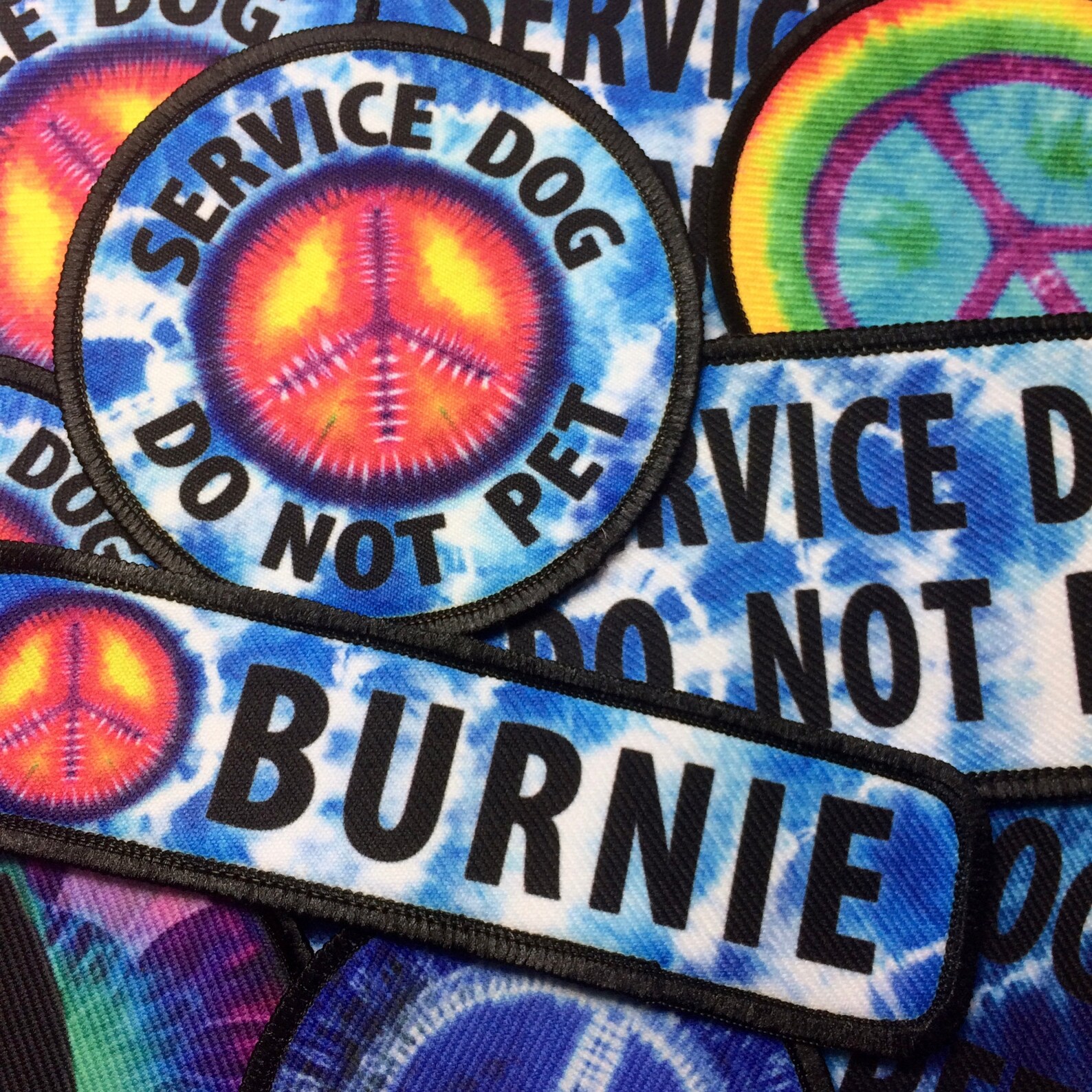 Working Service Dog Do Not Pet Patch Stop Sign Service Dog Etsy