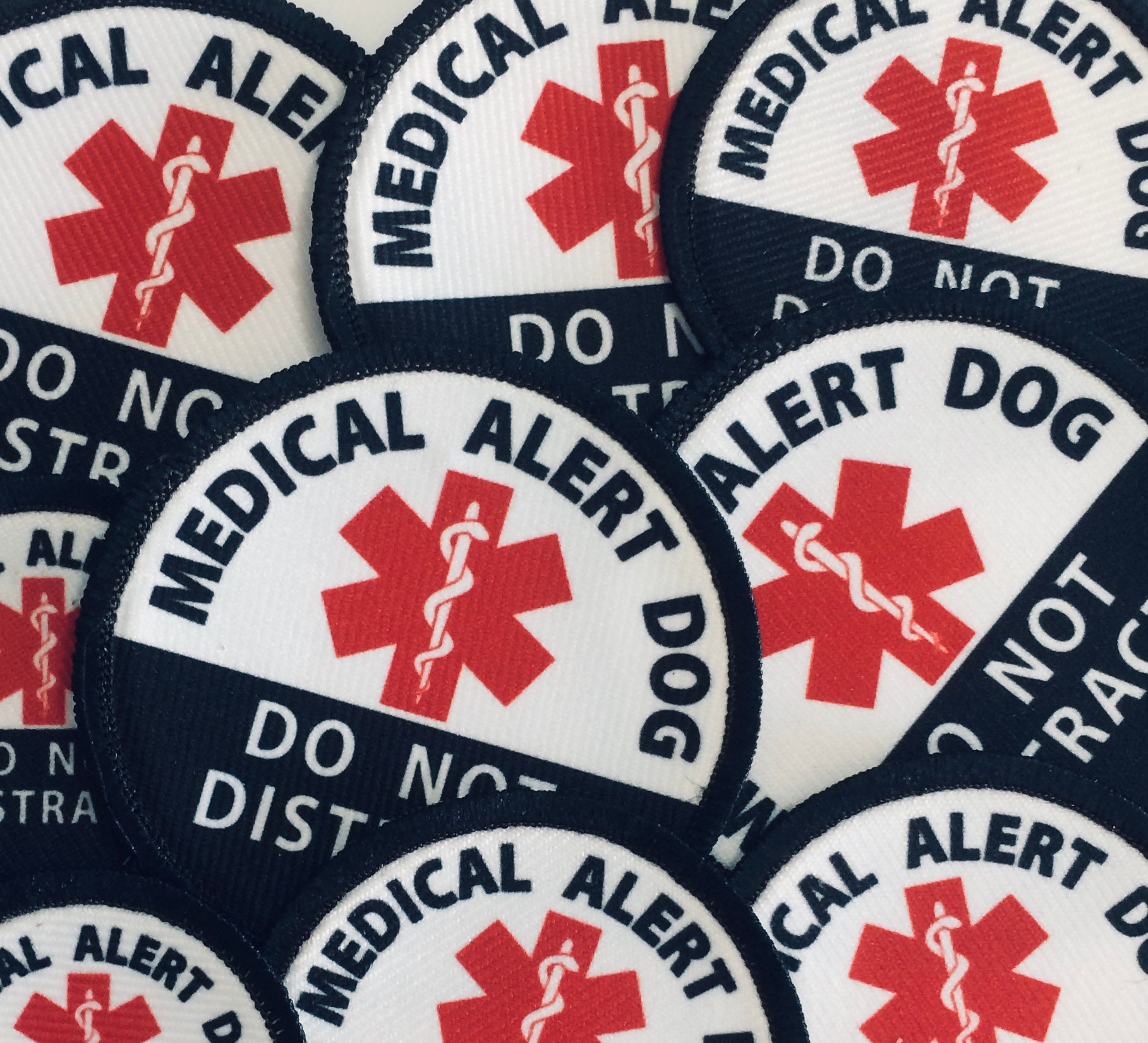 Service Dog Patch Vest Harness Cape Gear Patches Emergency Information Inside Patch Do Not Separate From Handler SewOn Patch