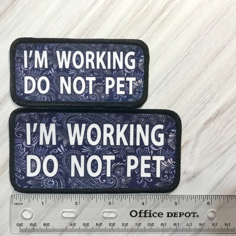 Working Service Dog Do Not Pet Double Sided Leash Wrap Patch Etsy