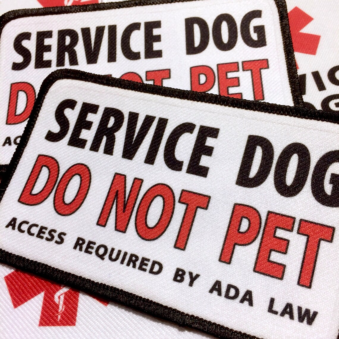 Service dog Leash Wrap Patch Set. Two Medical Alert Service Etsy