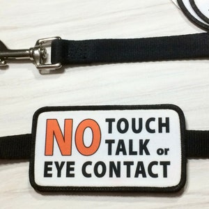No Touch, No Talk, No Eye Contact Dog Leash Wrap Patch Set