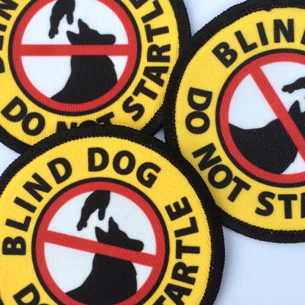 Blind Dog Patch | Do Not Startle Patch | Senior Dog Harness | Blind Dog Tag Sign | Do Not Pet Dog Blind Patches | Special Needs Dog Gear