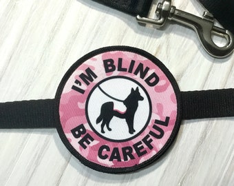 Blind Dog Accessories | Leash Wrap, Sleeve Blind Dog Camo Patch Set w/ VELCRO ® Brand hook & loop | Custom Personalized Blind Dog Gear
