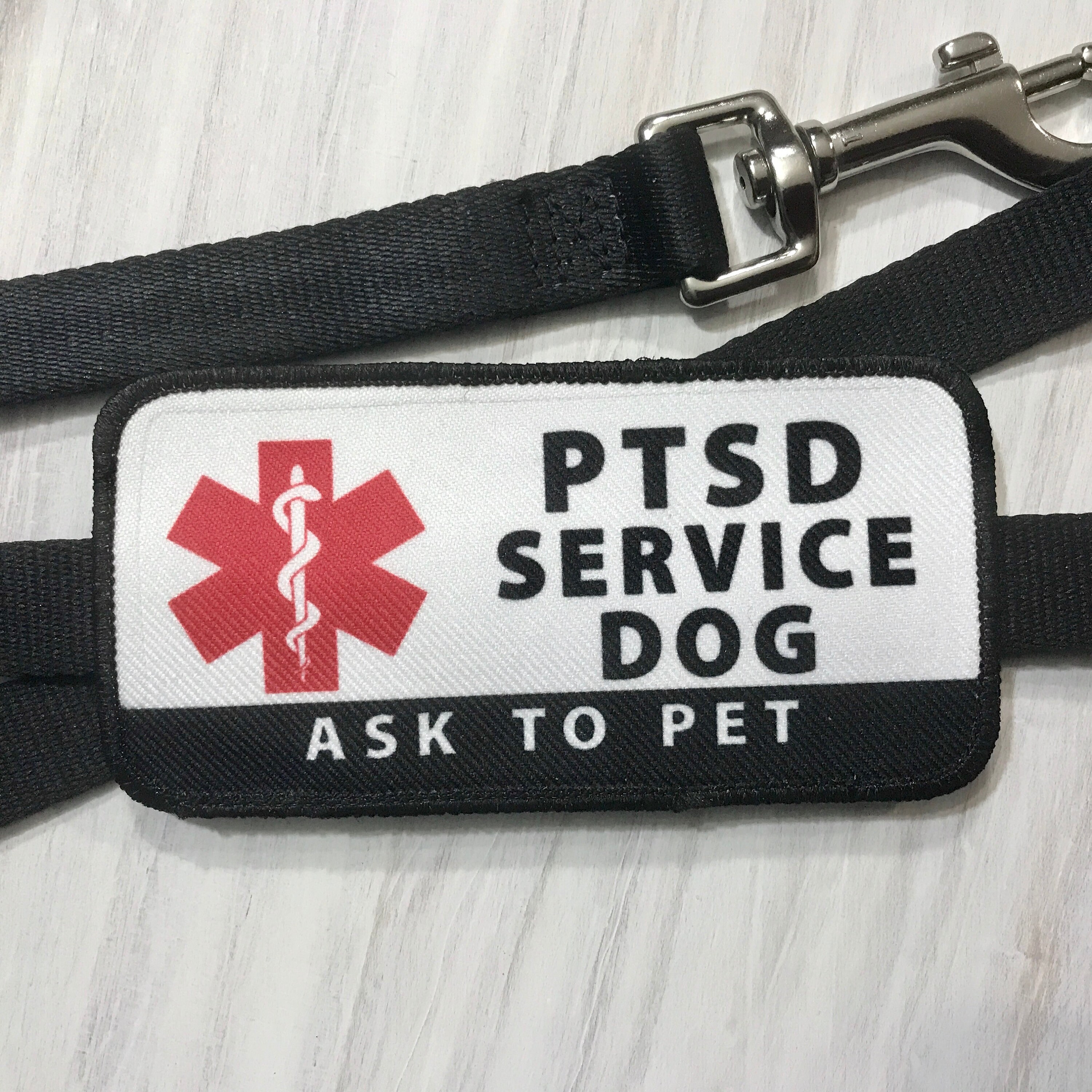Ask to Pet PTSD Service Dog Leash Wrap Patch Set/ Sleeve Etsy Canada