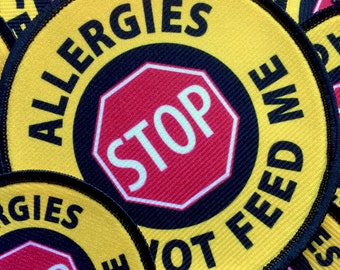 Allergies Do Not Feed Me Patch | Special Diet Allergic Dog Vest Harness Coat Cape Patch made with VELCRO® Brand Hook Fastener