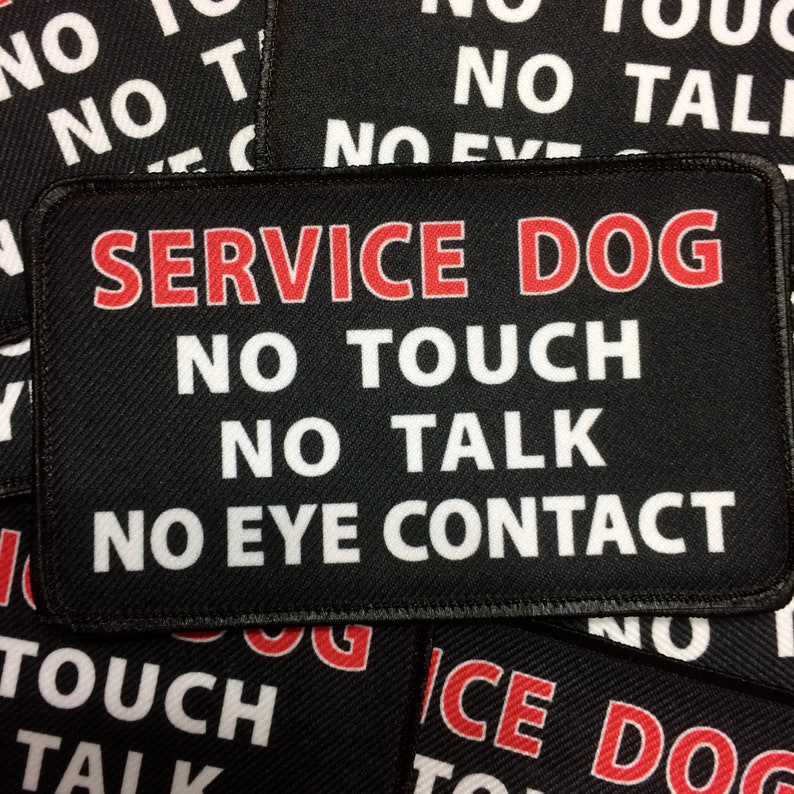Working Service Dog Do Not Pet Patch Stop Sign Service Dog Etsy