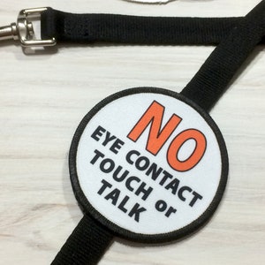 Leash Sleeve Wrap No Touch, No Talk, No Eye Contact Dog Leash Wrap Patch Set