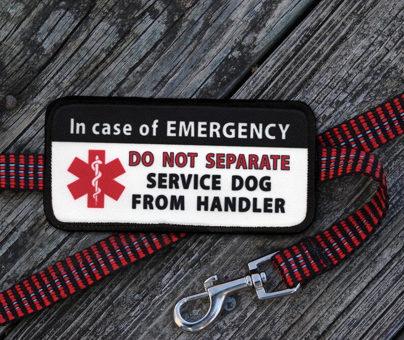 Service Dog Leash Wrap Patch Set Do Not Separate From Handler Etsy