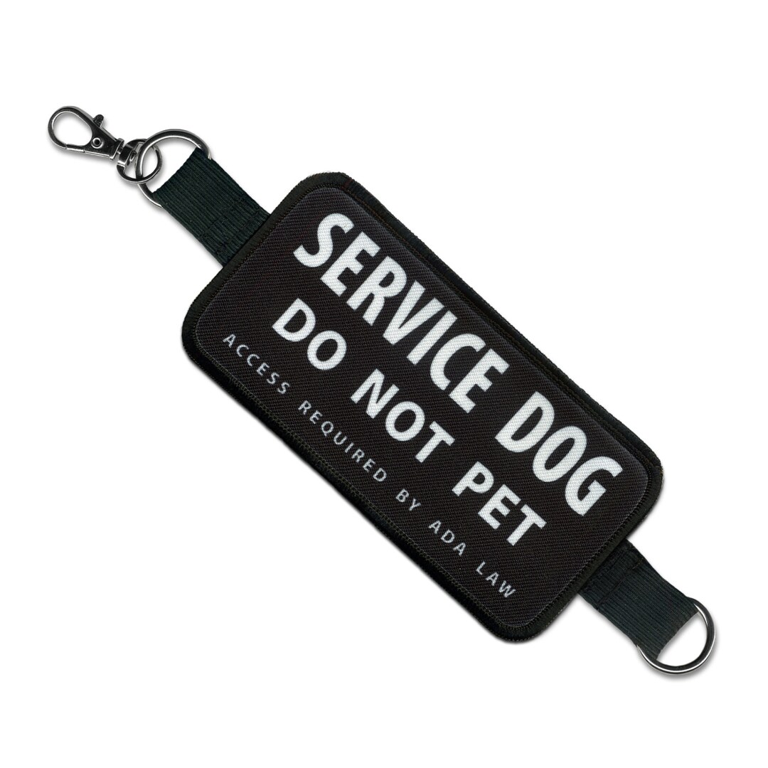 Do Not Pet Service Dog Leash Wrap & Clip on Patch Set for Etsy
