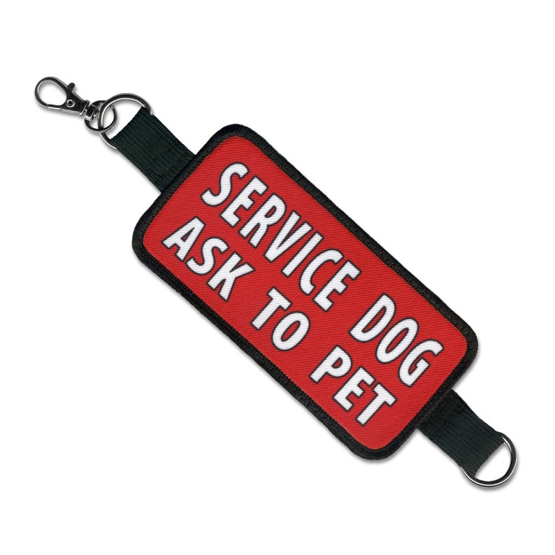 Ask to Pet Service Dog Leash Wrap Patch Set Featuring VELCRO® Etsy