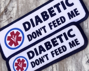 Diabetic Pet Medical Alert Patches - Do Not Feed Me Dog Cat Pet