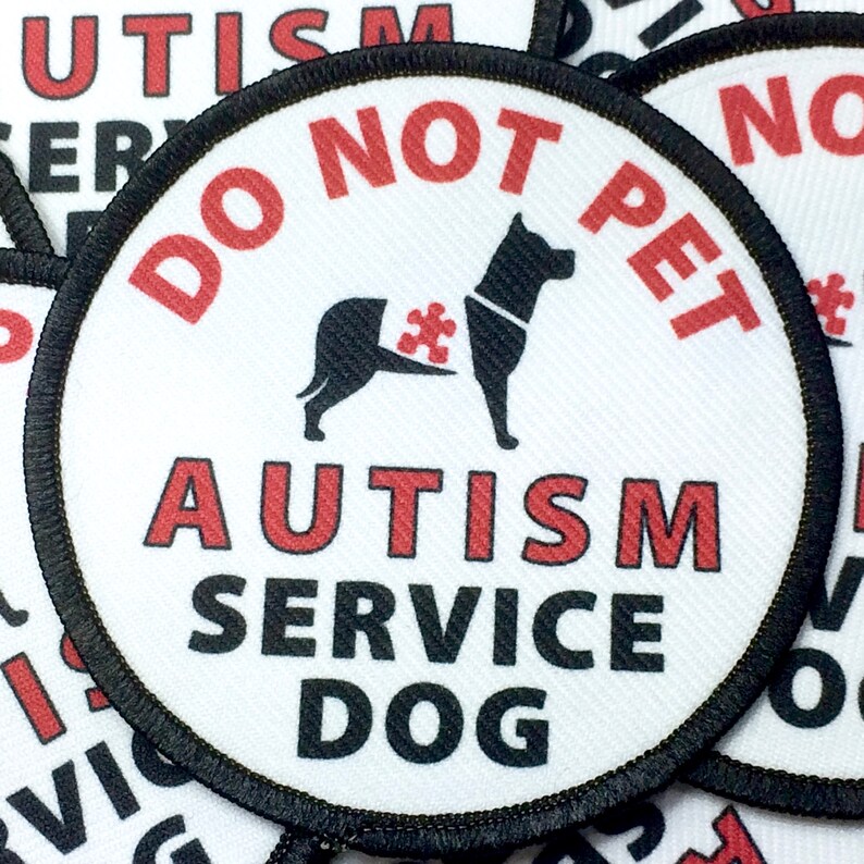 Service Dog Collar Tag Medical Alert Clip to Vest Harness Etsy