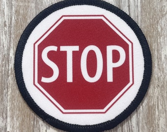 Stop Sign Keep Back Beware Dog Patch, For mobility Harness, Dog Vest Cape