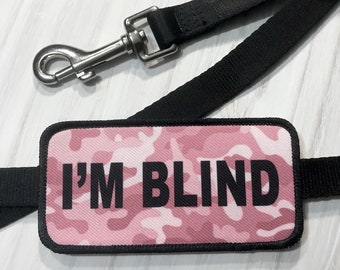 Im Blind Dog Leash Wrap Sleeve Special Needs Dog | Senior Dog | Leash Cover | Dog Blind Patch Set