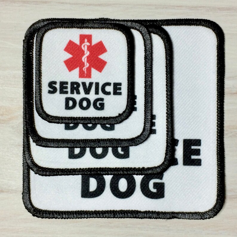 Medical Alert Service Dog Patch Square Patch Star of Life Etsy