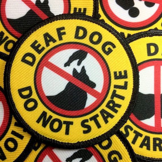 Please No Dogs Warning Patch Vest Patch With VELCRO® Brand Hook