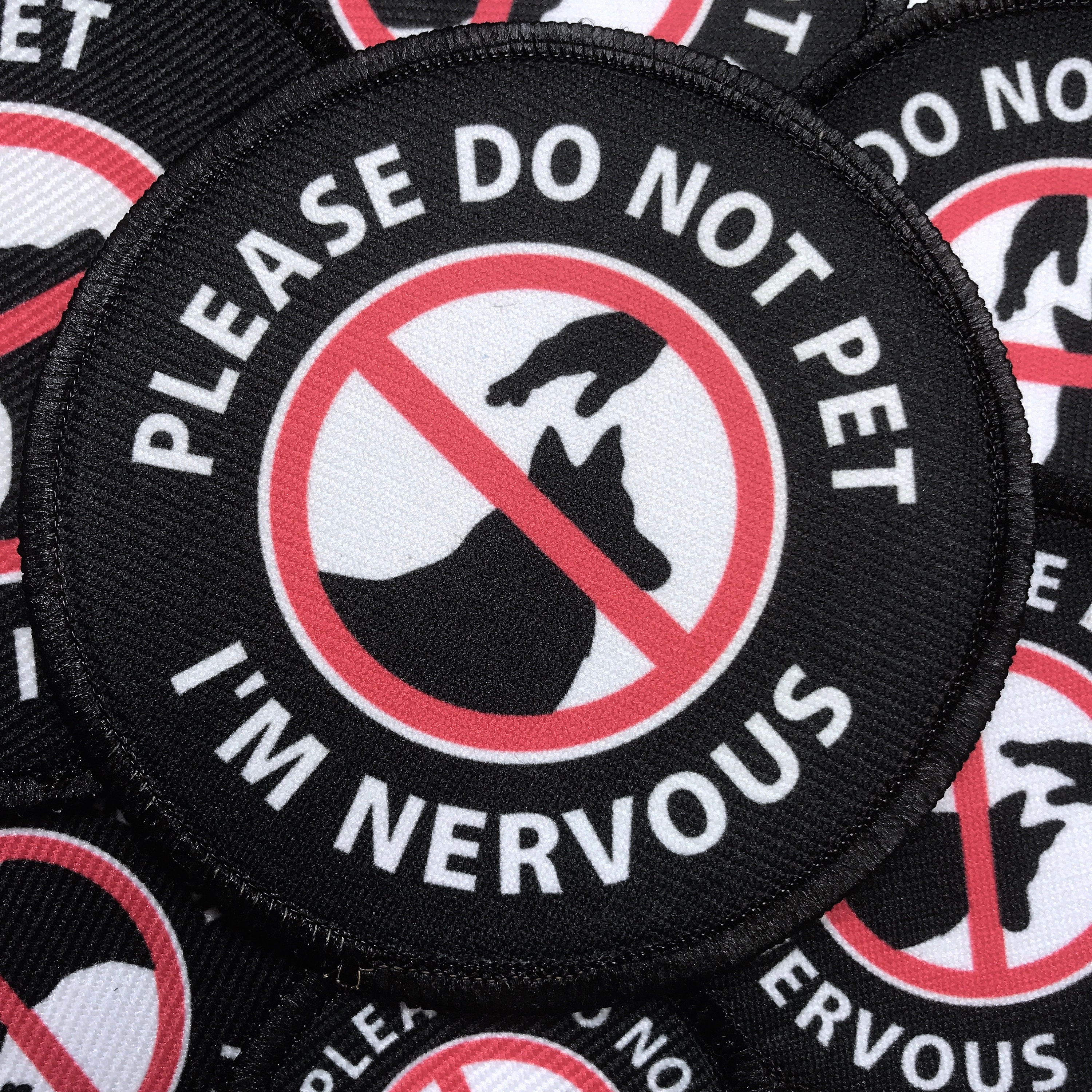 Nervous Dog, Please Do Not Pet Patch With VELCRO® Brand Hook Option Do Not  Pet Dog Patches 