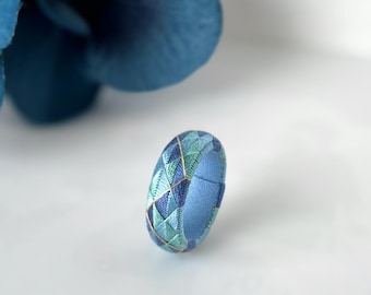 Kaga Yubinuki ring, Japanese Thimble Ring, Adjustable Size Available, Made to Order, Traditional Japanese craft ring, sherbet colors