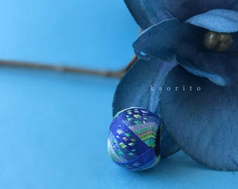 Japanese Thimble collection, water lilies artwork Inspired Necklace – Japanese art necklace, silk thread necklace, Japanese Tradition