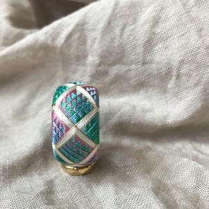 Thimble ring, wagara, Japanese needlework, handmade necklace, special gift for her, Japanese Tradition, Japanese Thimble, "Kaga Yubinuki"