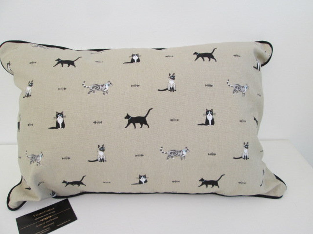 Sophie Allport Cats Fabric Cushion Cover Etsy