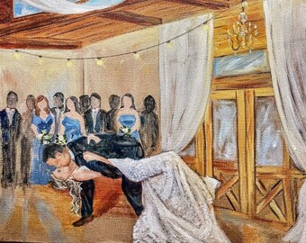 Pintura al óleo personalizada para bodas en vivo: Artista de eventos de Nueva Orleans