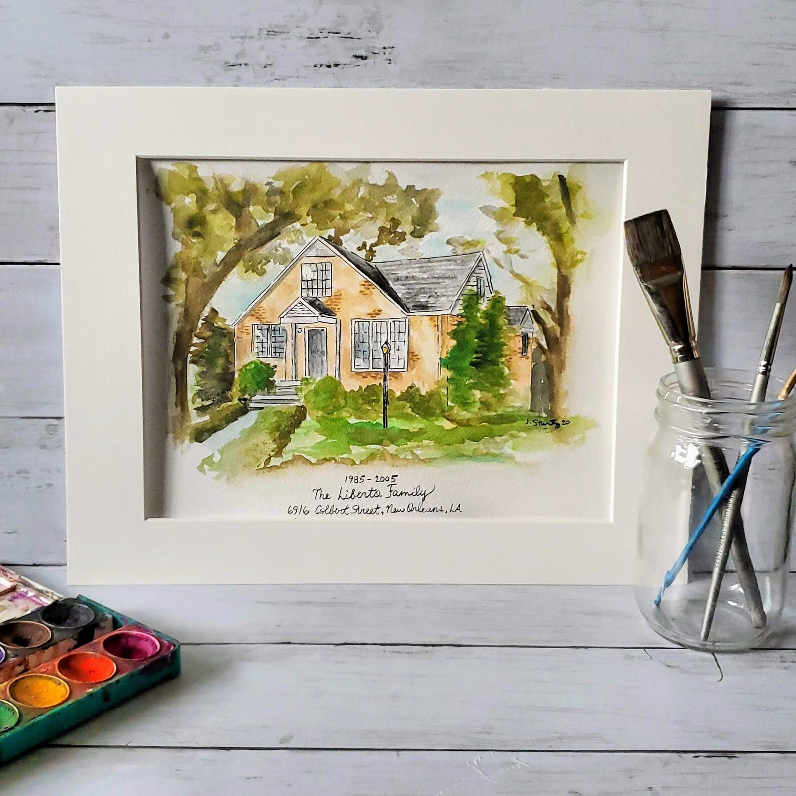 Custom Watercolor Home Portrait From Photo - Hand-painted Original ...