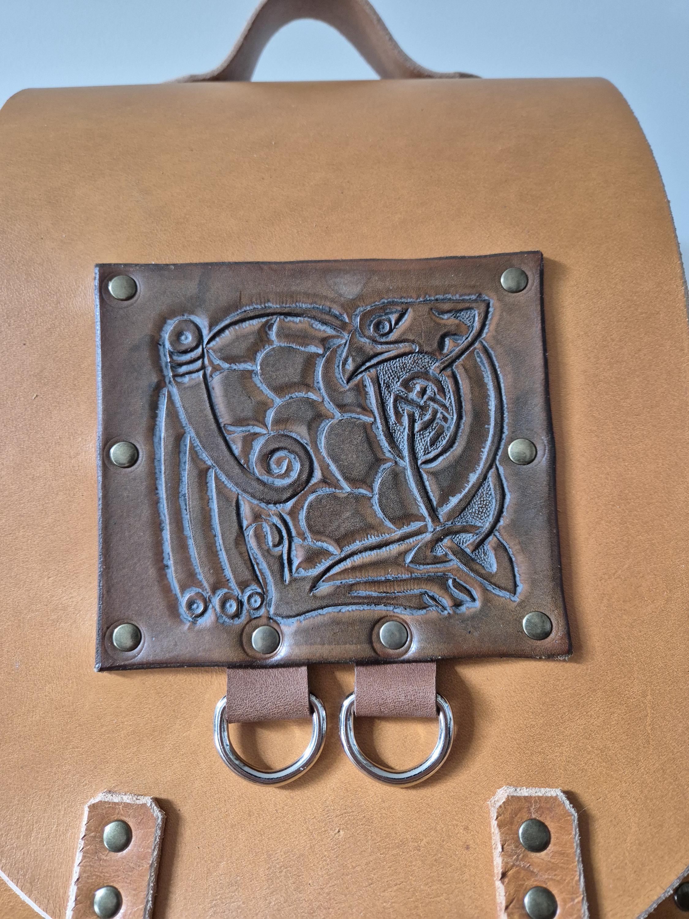 Leather Backpack for Larp Medieval Fantasy Costume Accessory Dnd ...