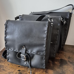 Große Leder Umhängetasche Larp Fantasy Mittelalter Kostüm Abenteurer Cosplay Pirat Accessoire Cottagecore Festival Post Apo Renaissance Faire