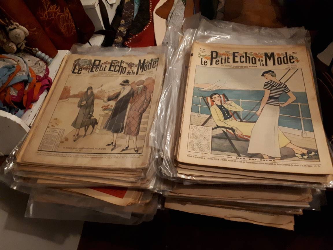 Vintage Magazine Le Petit Echo De La Mode Antique French Fashion