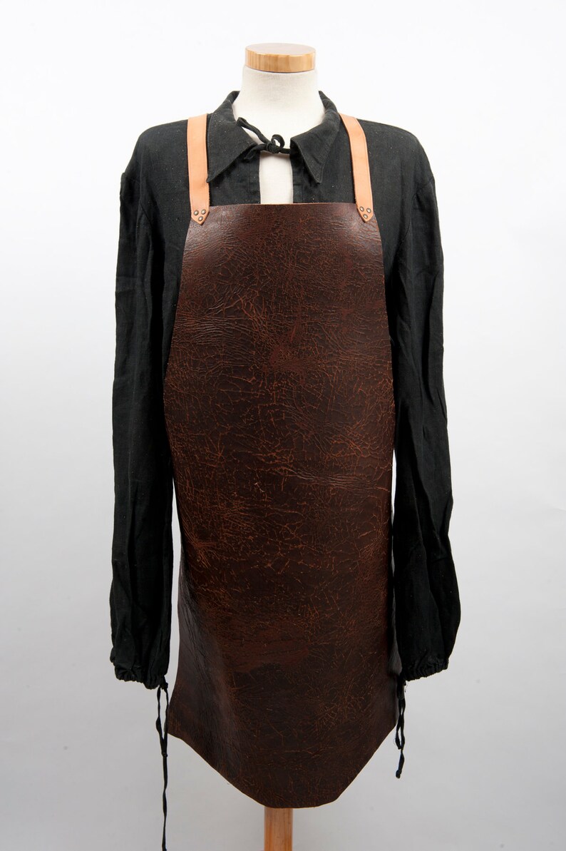 Grembiule In Pelle Pieno Fiore Nera, Grembiule Da - Foto 8