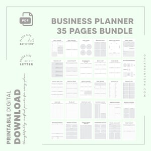 Whole Shop Bundle Lifetime Access! Minimalist Digital Printable Planner Pages Bundle, PDF Daily Monthly Productivity Planner Inserts Refill!