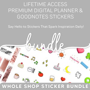 28000+ Goodnotes Digital Planner Stickers, 25+ Digital Planners FREE, Daily Life Digital Sticker Book, Pre-Cropped PNGs, Whole Shop Bundle