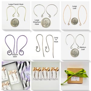 You Choose Design: 5 Pairs Niobium Ear Wires Hand-Crafted