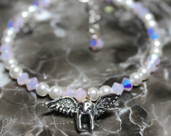 Pink Opal Tooth Fairy Charm Bracelet