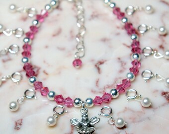 Tooth Fairy Ensemble In Rose. October Birthstone