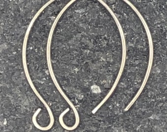 Handmade Niobium Ear Wires Medium Oval