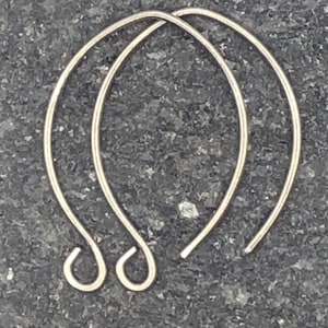 Handmade Niobium Ear Wires Medium Oval