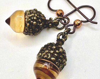 Acorn Niobium Earrings